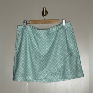 RLX Ralph Lauren Mint Green Printed Golf Skort